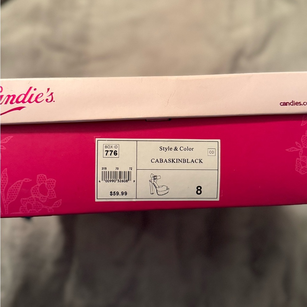 Candie's Black Cabaskin Heels